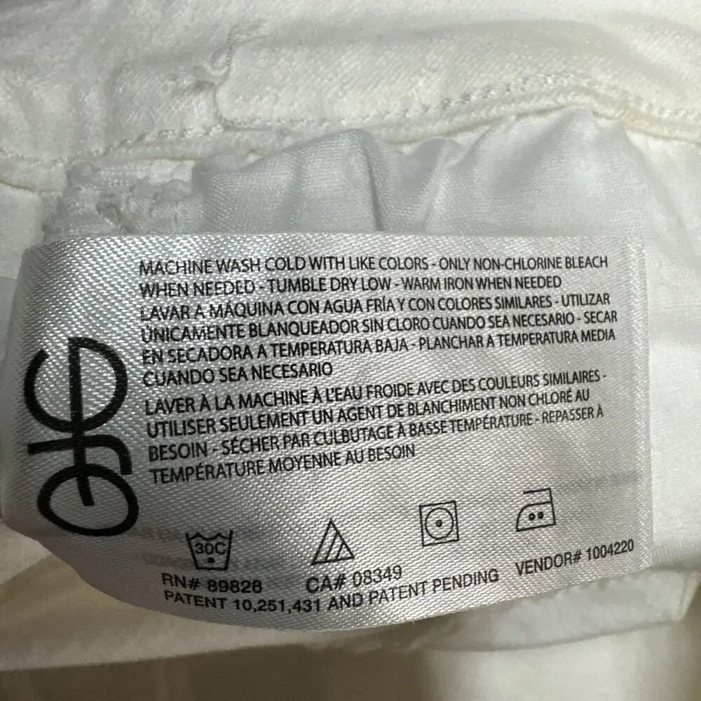 Nine West Chrystie Capri Pants Jeans Size 12 White Relaxed Mid-Rise Casual NWT - Picture 7 of 9